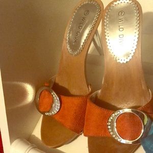 Wild Diva: "Orange Crush" 3” Martini-Stem heels
